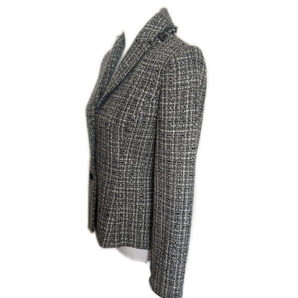 Apostrophe wool blend black/white business suit - jacket & skirt - 6 petite - Picture 3 of 10